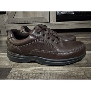 Rockport Mens Size 9 Shoes Eureka Lace Up‎ Oxford Brown Genuine Leather K71201